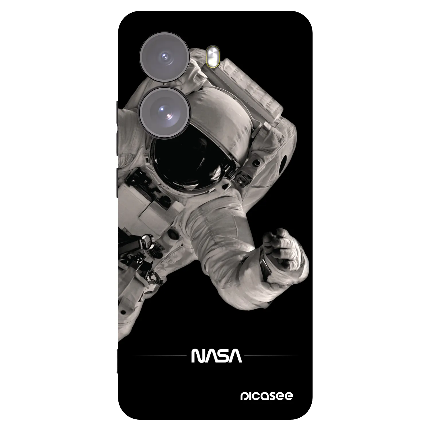 Picasee Xiaomi Poco X7 Hülle - Schwarzes Silikon - Astronaut Big
