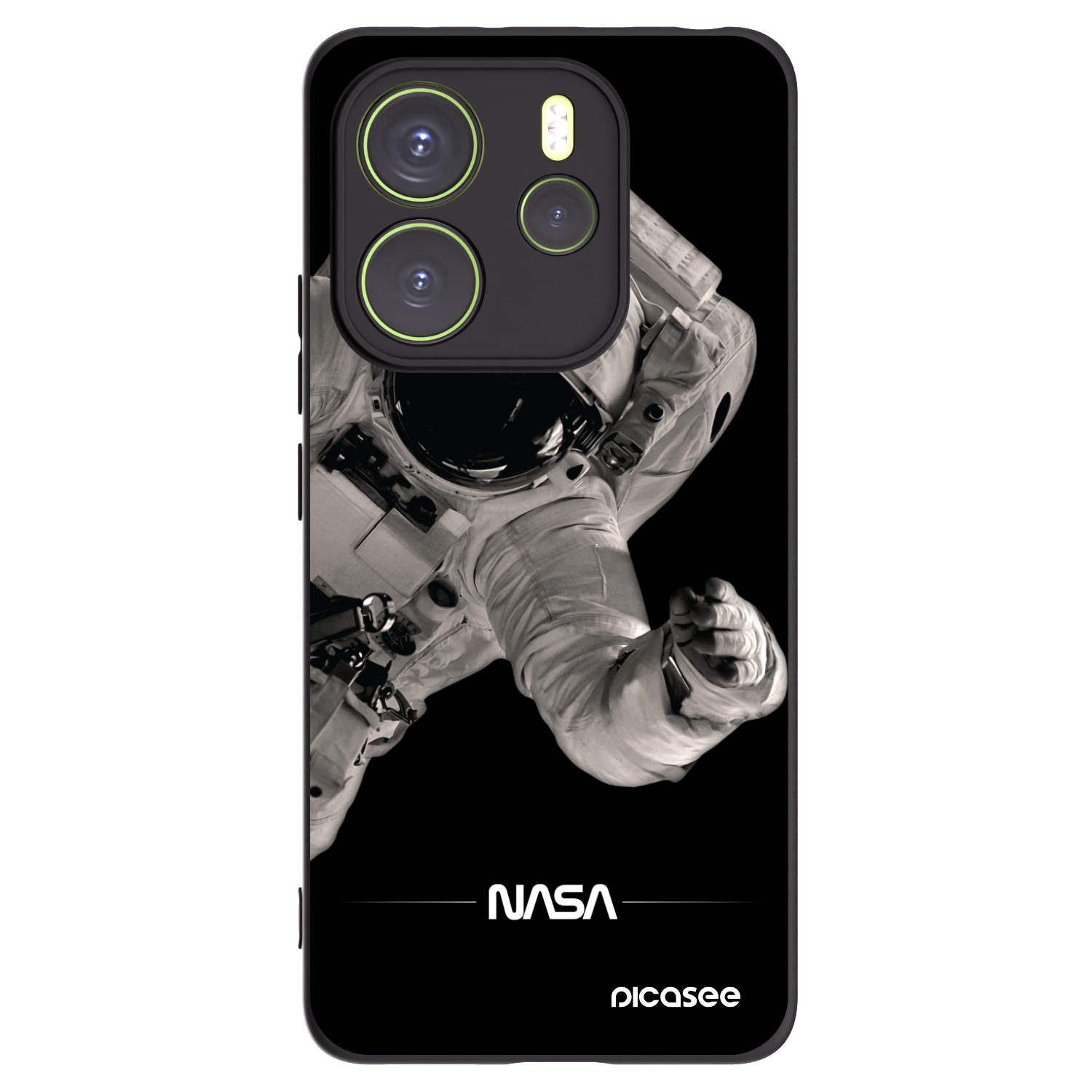 Picasee Xiaomi Redmi Note 14 4G Hülle - Schwarzes Silikon - Astronaut Big