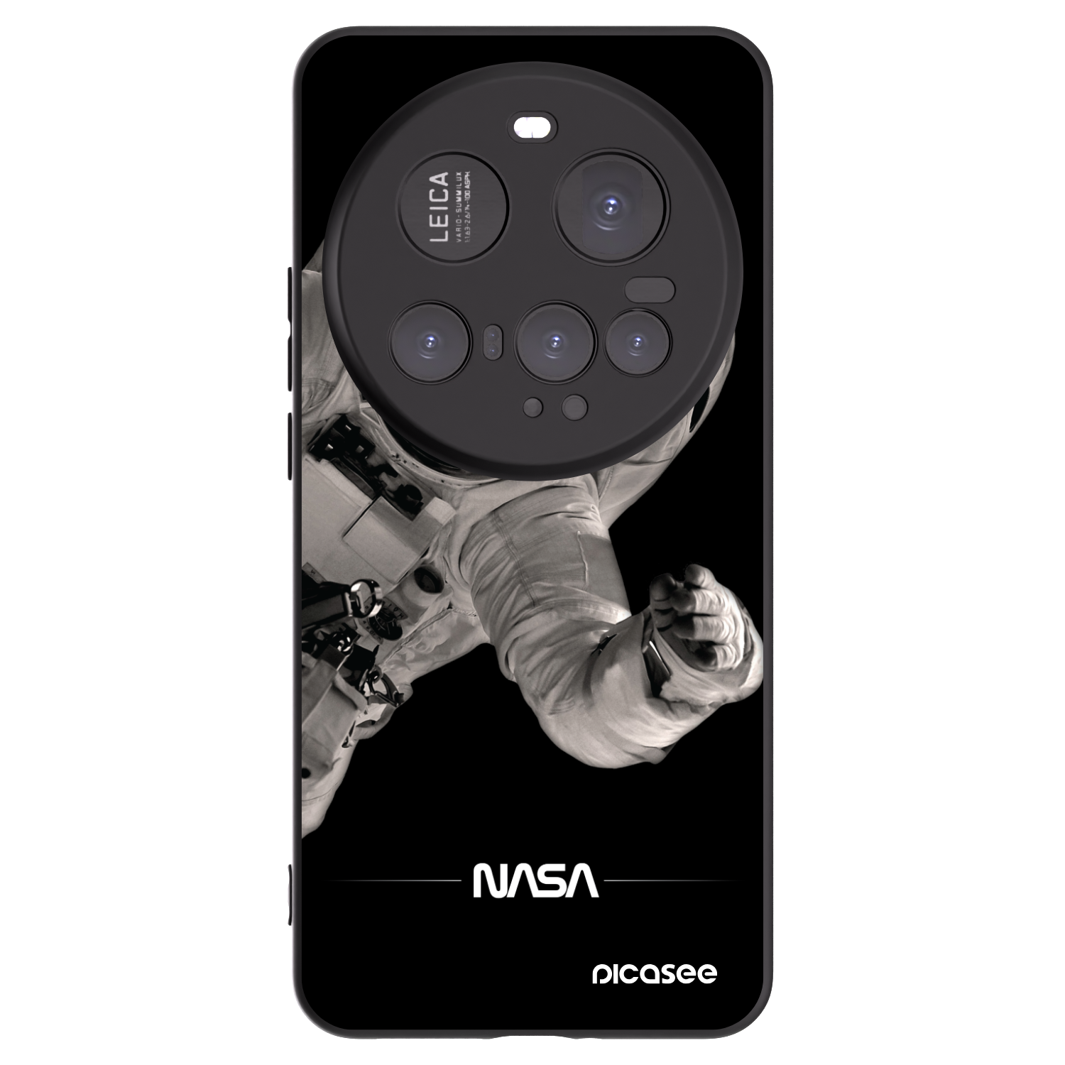 Picasee Xiaomi 15 Ultra Hülle - Schwarzes Silikon - Astronaut Big