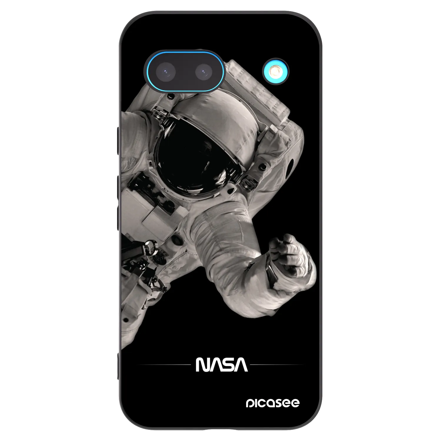 Picasee Google Pixel 8a Hülle - Schwarzes Silikon - Astronaut Big