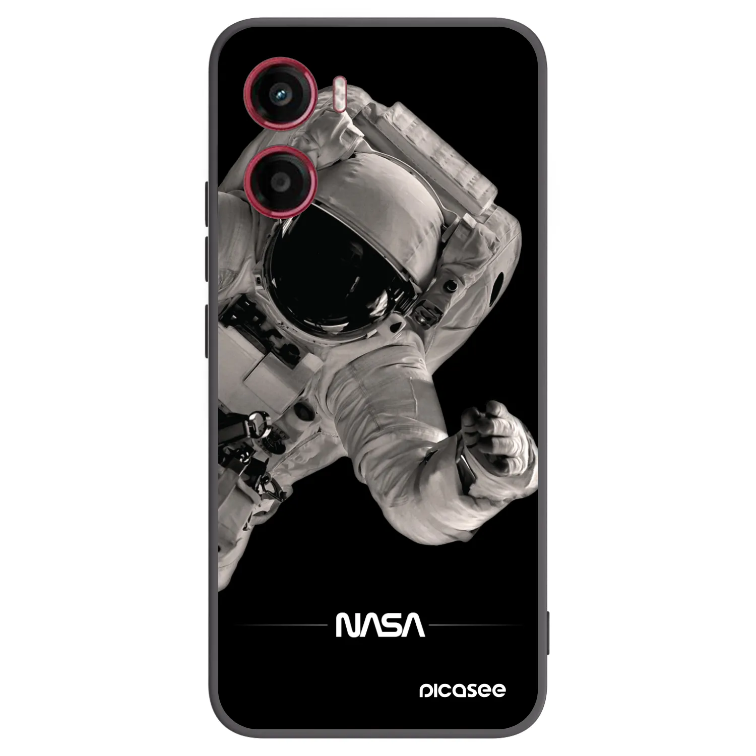 Picasee Motorola Moto G05 Hülle - Schwarzes Silikon - Astronaut Big