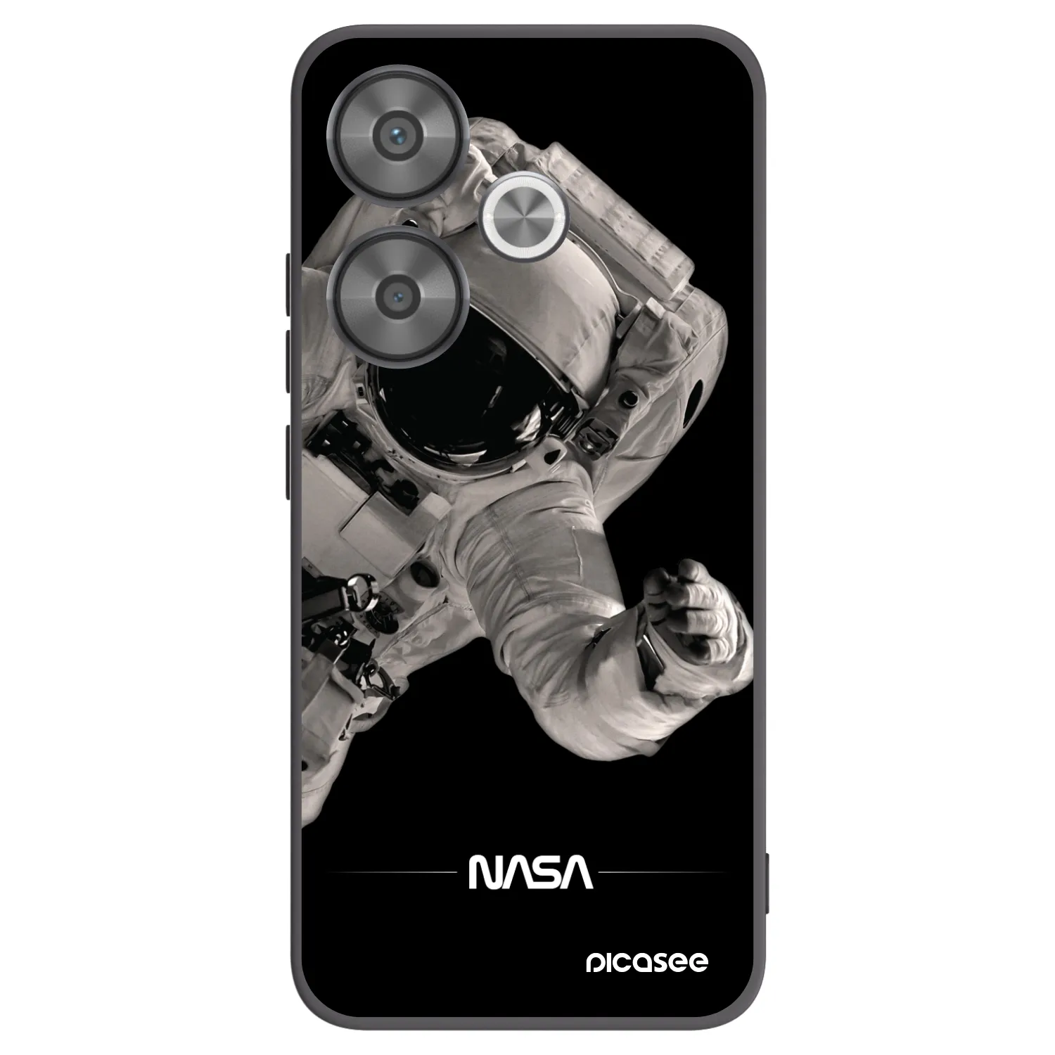 Picasee Xiaomi Poco F6 Hülle - Schwarzes Silikon - Astronaut Big