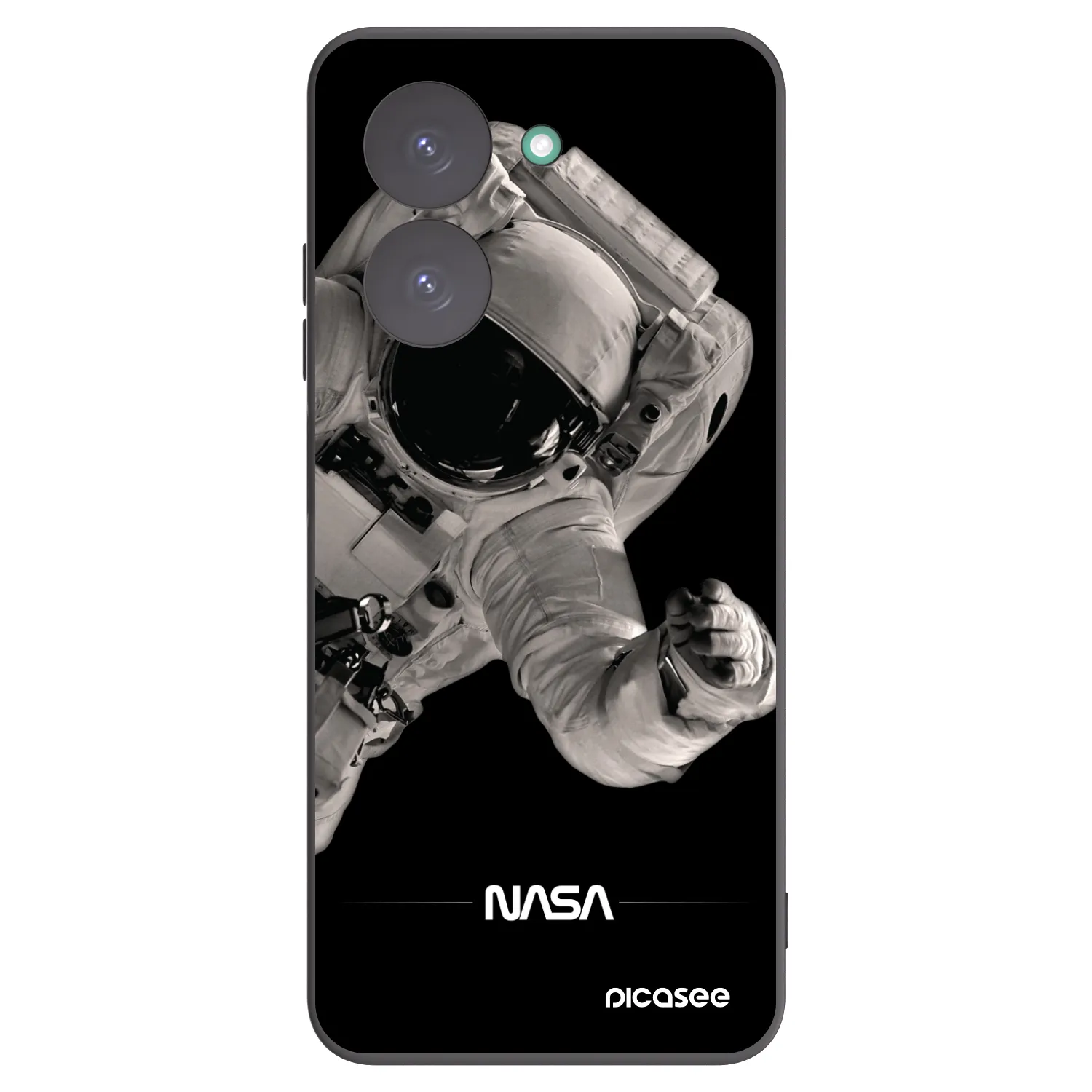Picasee Xiaomi Redmi A5 Hülle - Schwarzes Silikon - Astronaut Big