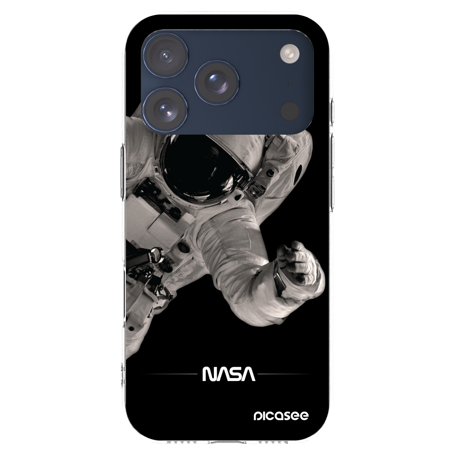 Picasee Apple iPhone 17 Pro Hülle - Transparentes Silikon - Astronaut Big