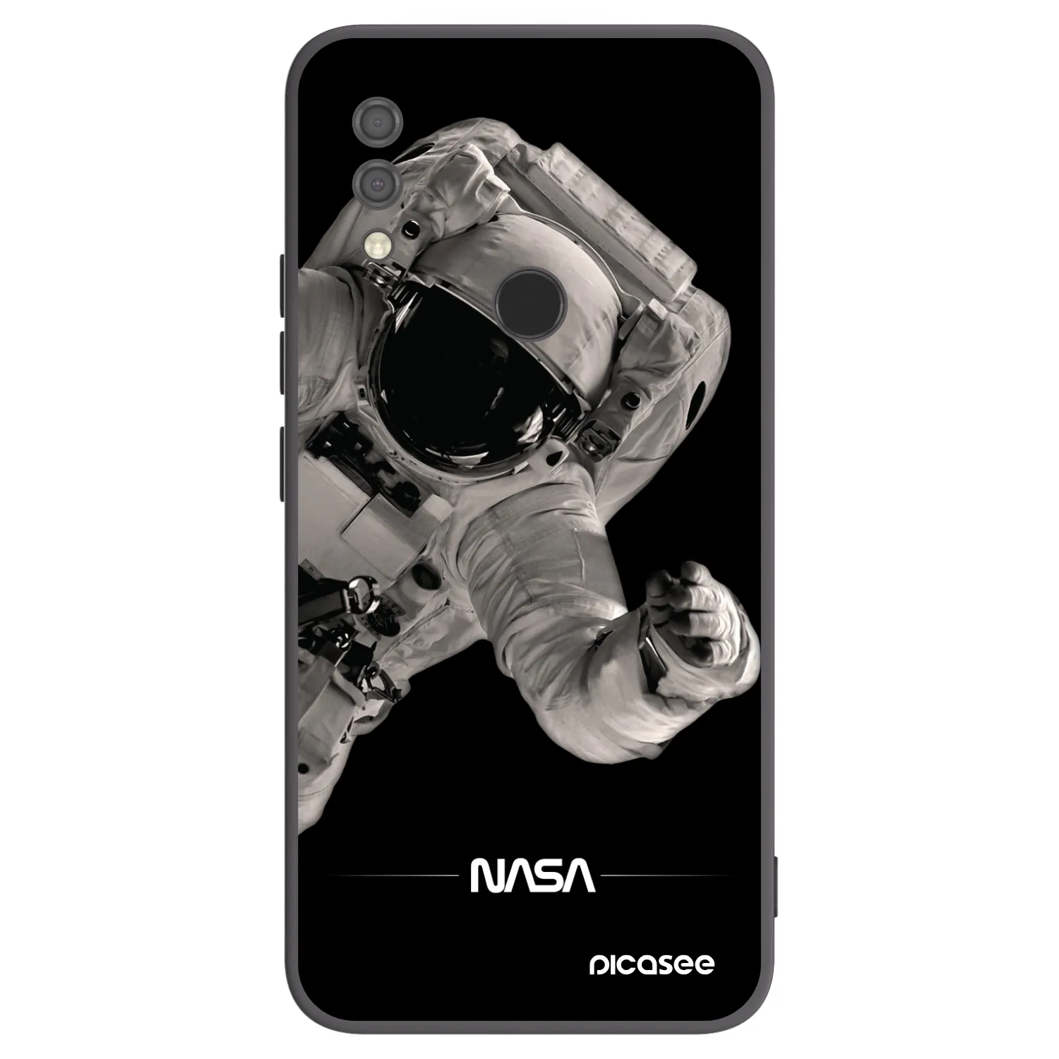 Picasee Xiaomi Redmi 7 Hülle - Schwarzes Silikon - Astronaut Big