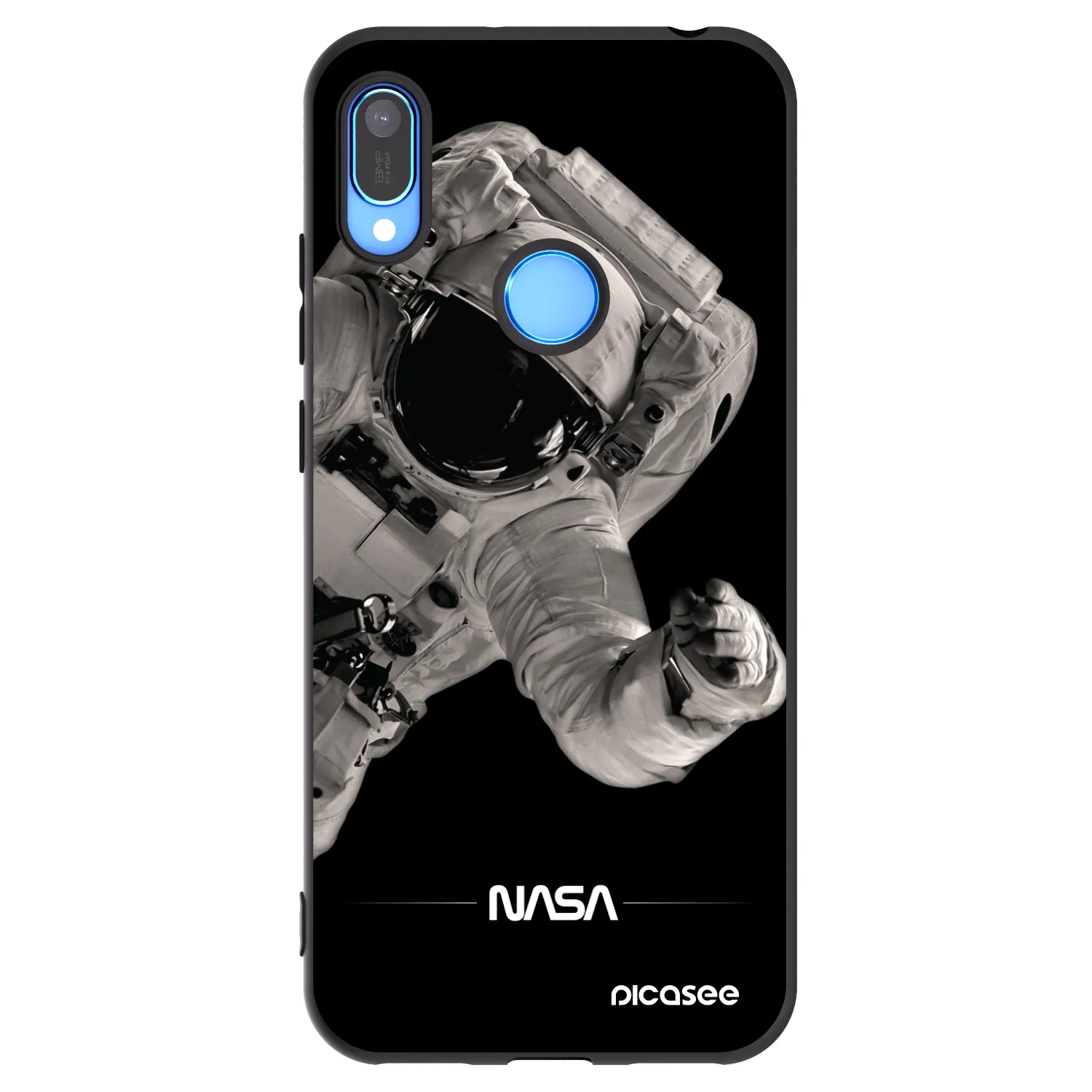 Picasee Huawei Y6 2019 Hülle - Schwarzes Silikon - Astronaut Big