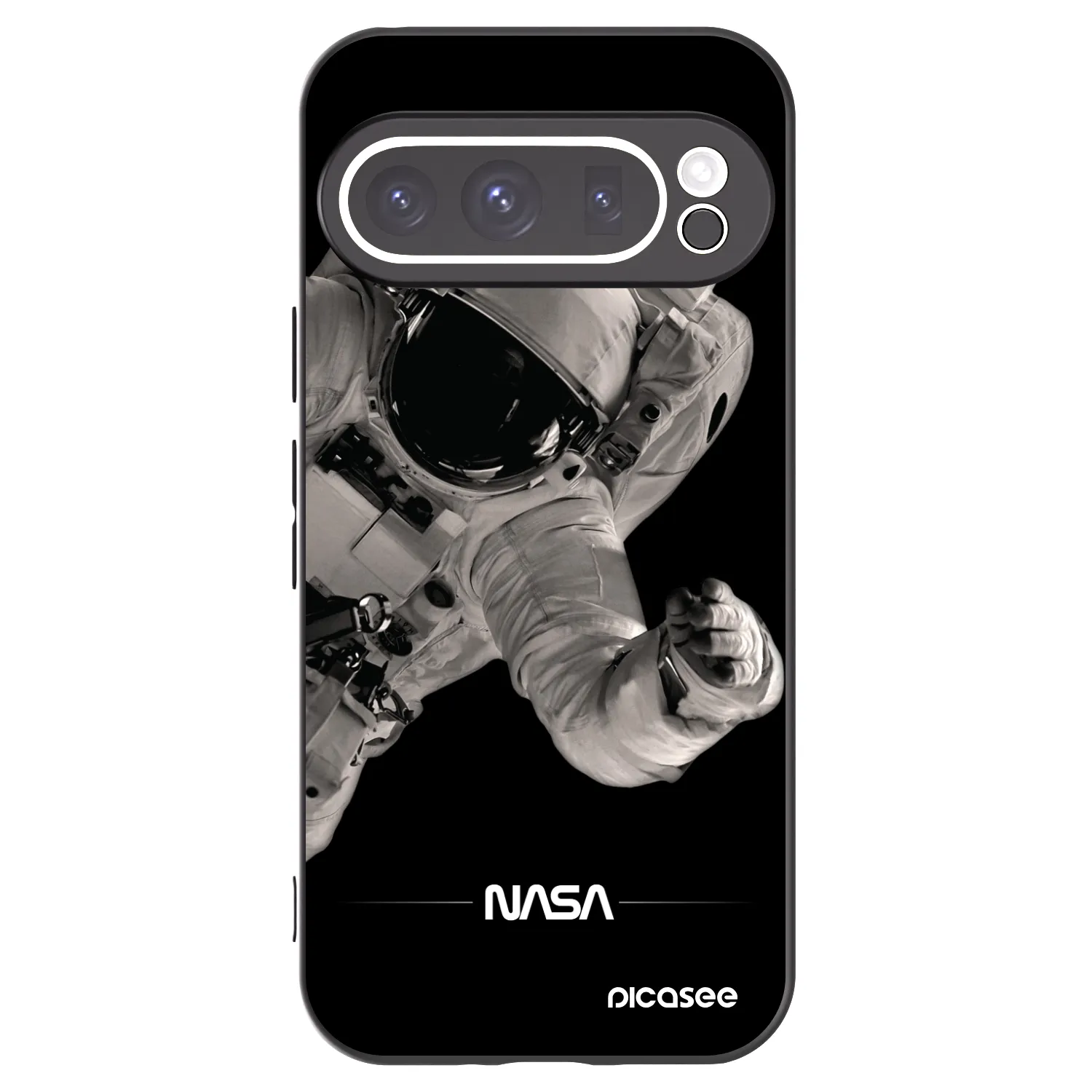 Picasee Google Pixel 9 Pro XL Hülle - Schwarzes Silikon - Astronaut Big