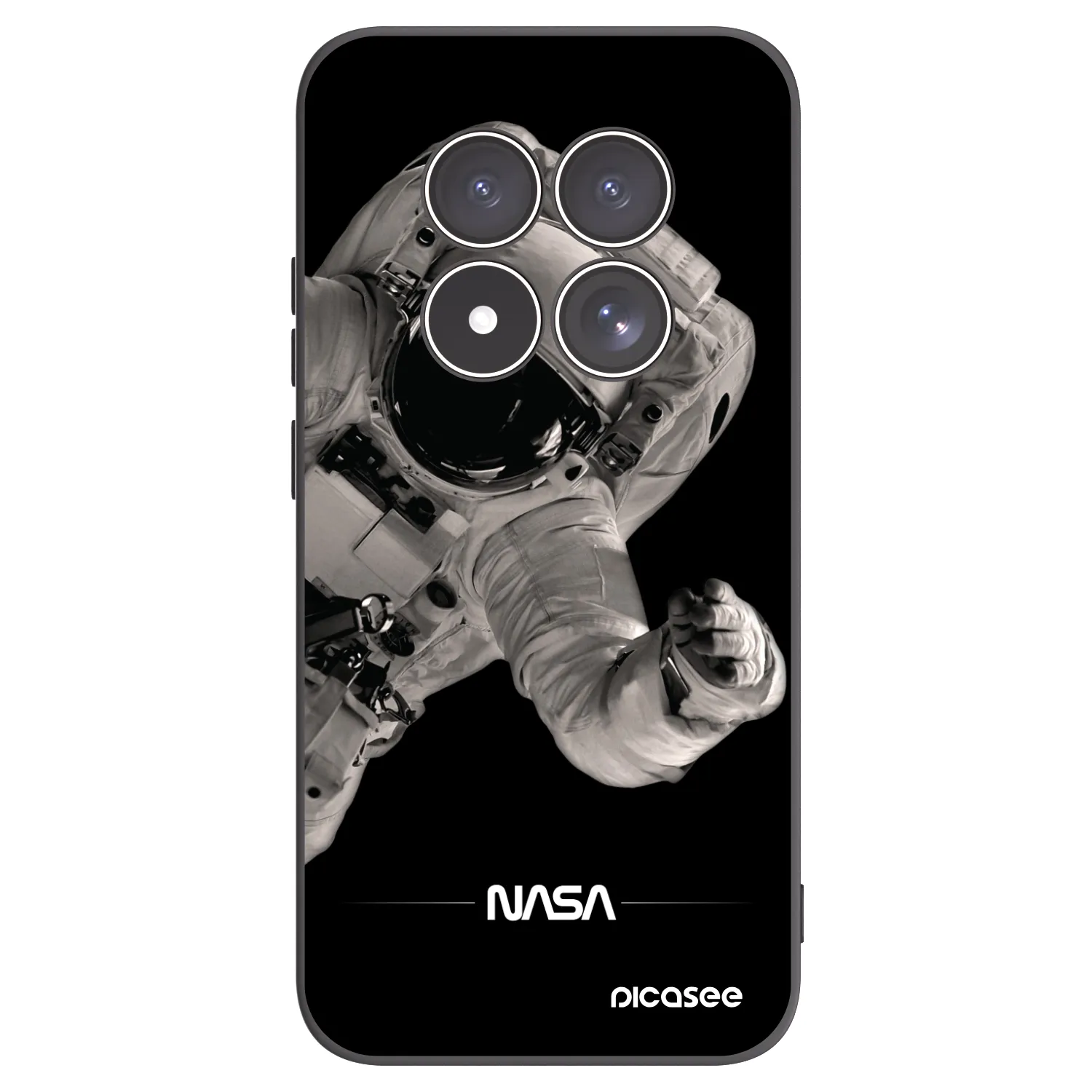 Picasee Xiaomi Redmi Note 15 Pro 4G Hülle - Schwarzes Silikon - Astronaut Big