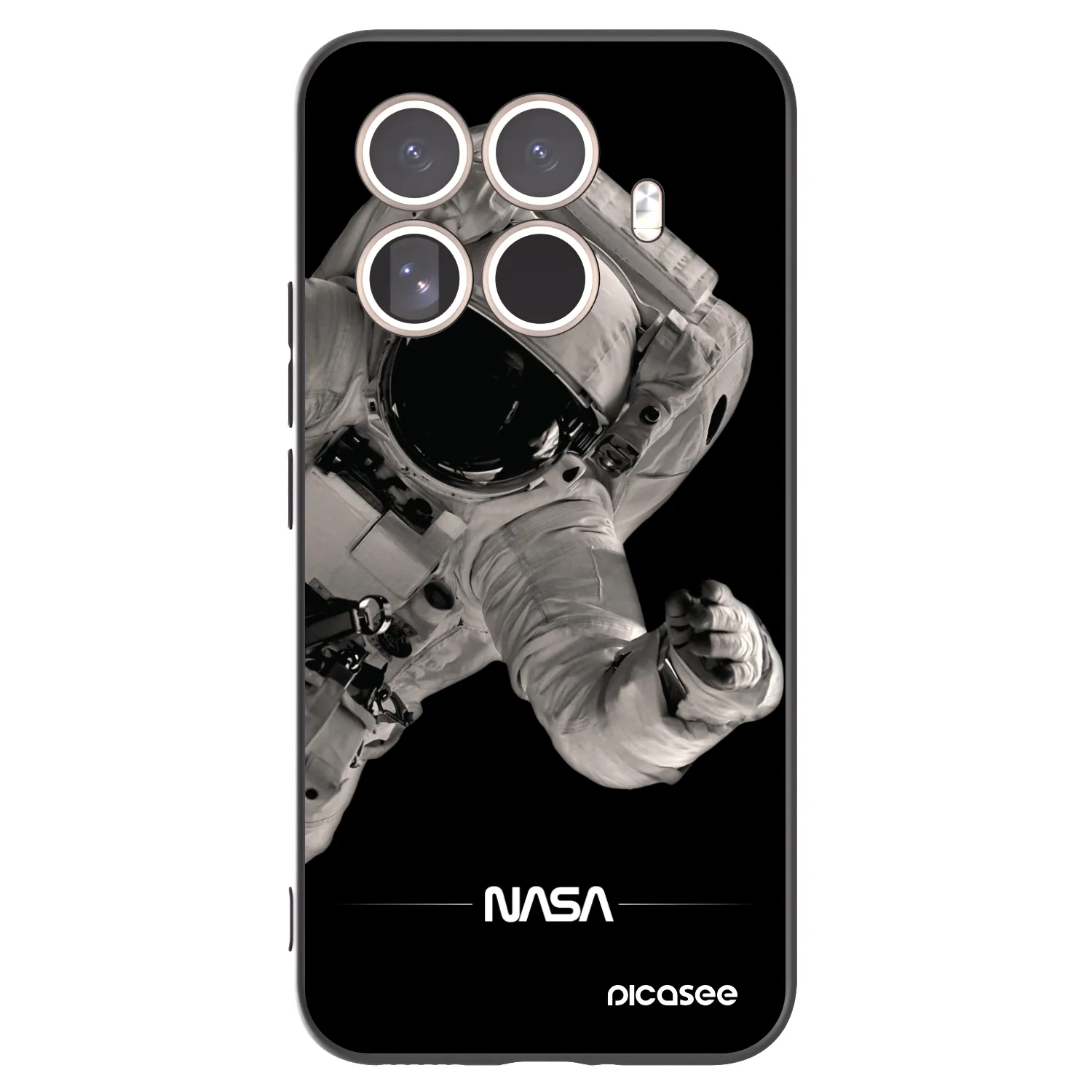 Picasee Xiaomi 15T Pro Hülle - Schwarzes Silikon - Astronaut Big