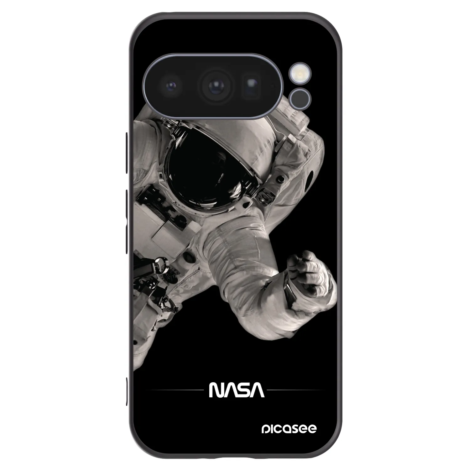 Picasee Google Pixel 10 Pro Hülle - Schwarzes Silikon - Astronaut Big