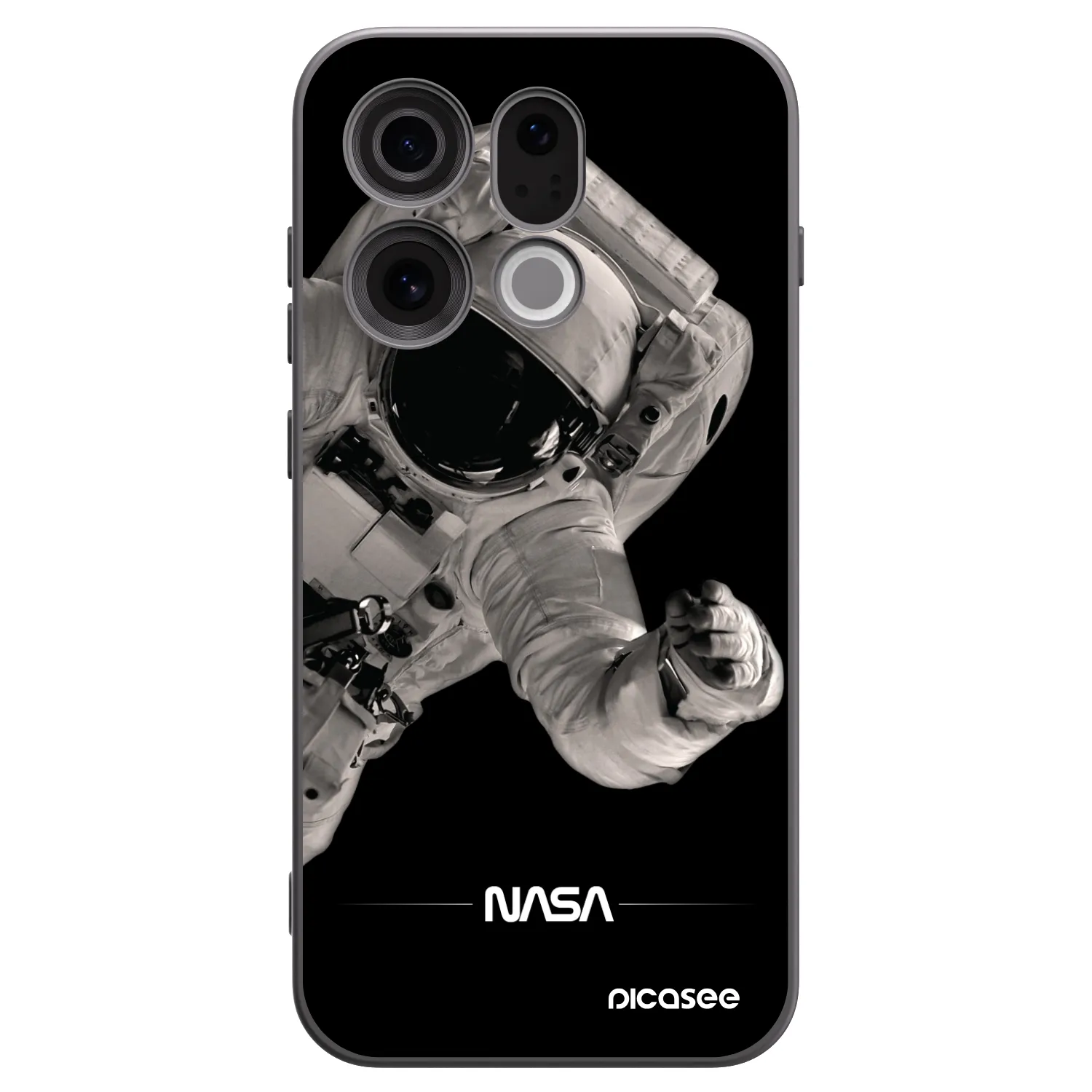 Picasee OPPO Find X9 Hülle - Schwarzes Silikon - Astronaut Big