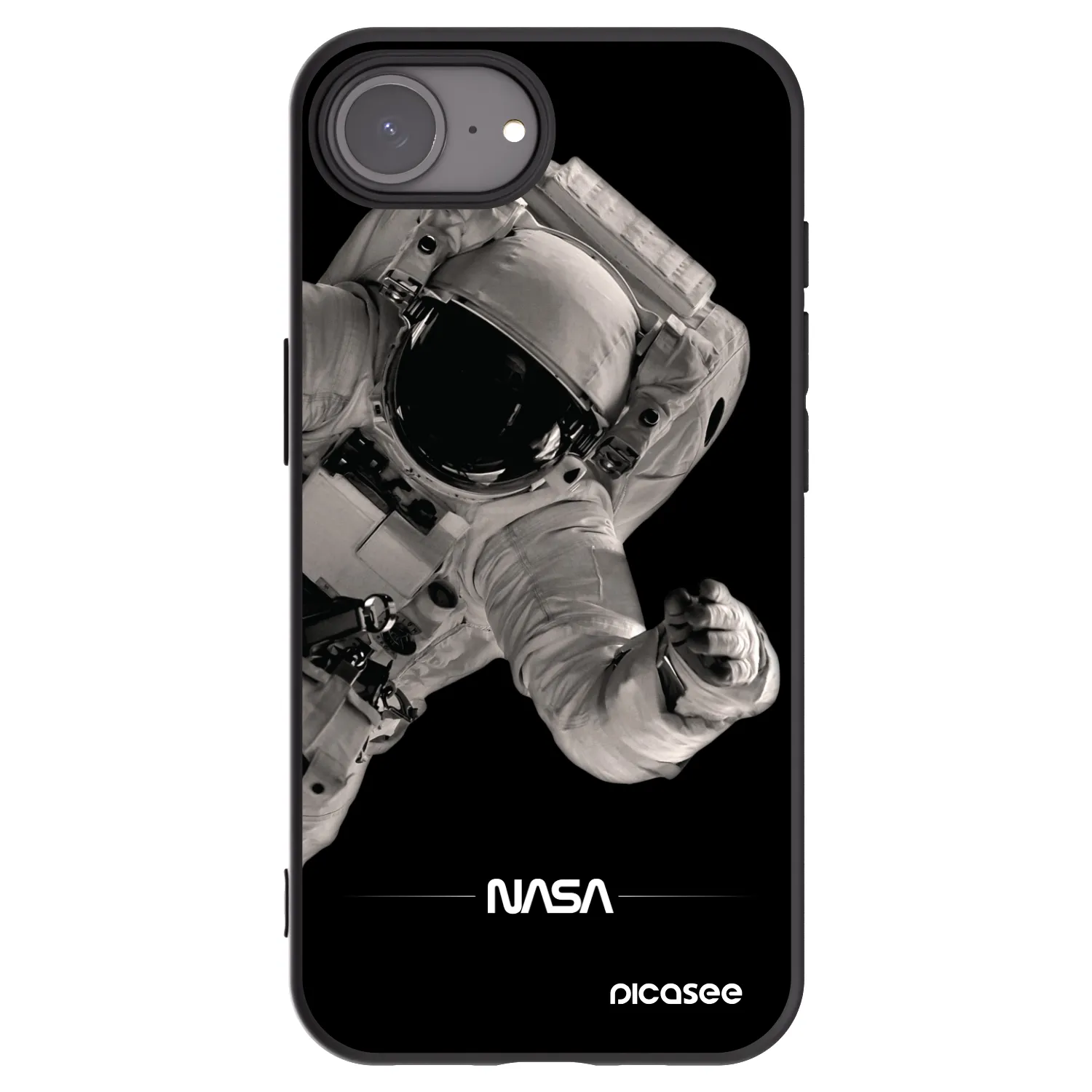 Picasee Apple iPhone 17e Hülle - Schwarzes Silikon - Astronaut Big