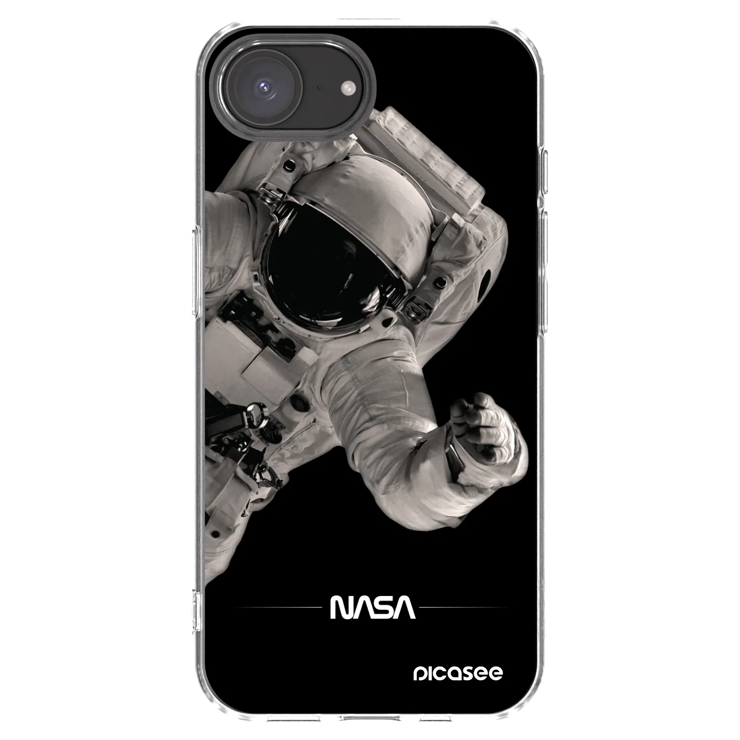 Picasee Apple iPhone 17e Hülle - Transparentes Silikon - Astronaut Big