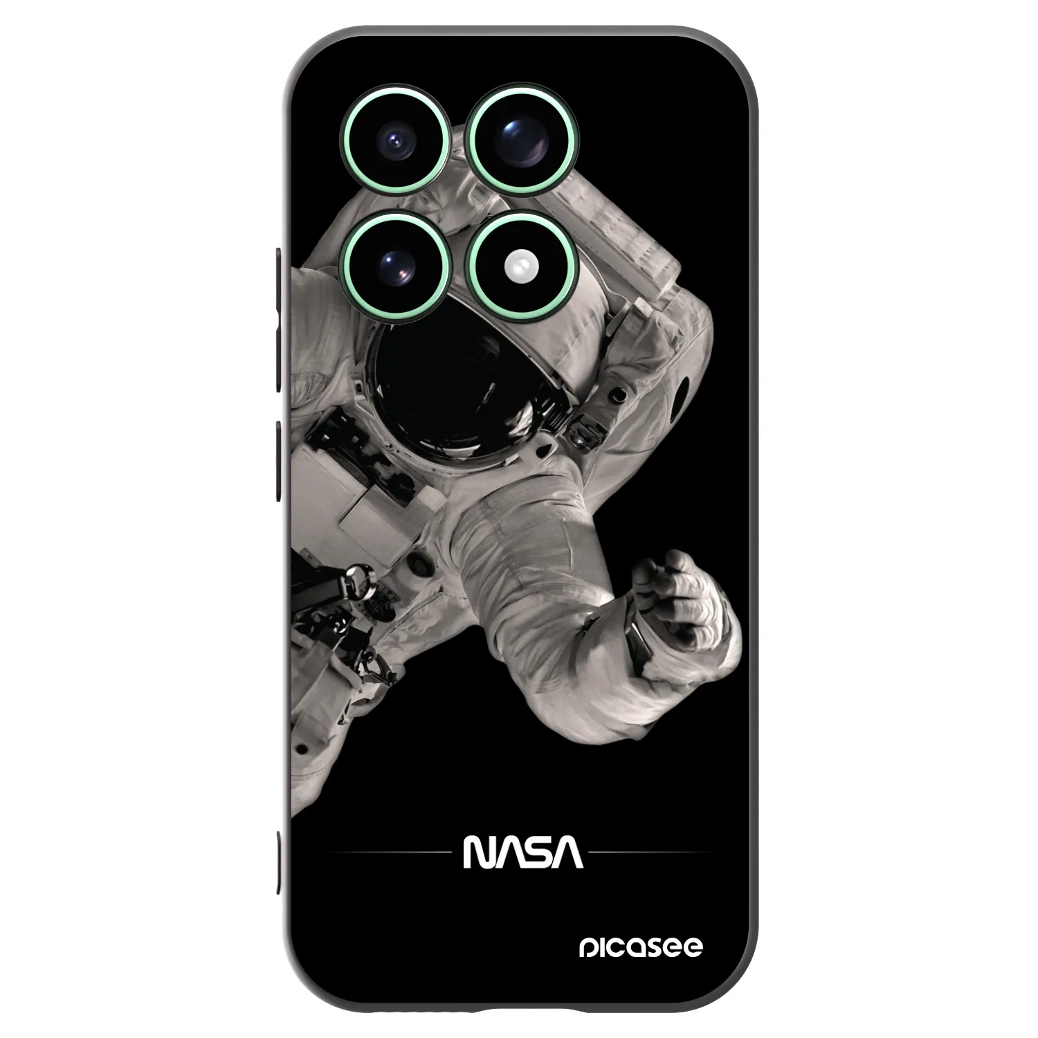 Picasee Xiaomi 17 Hülle - Schwarzes Silikon - Astronaut Big