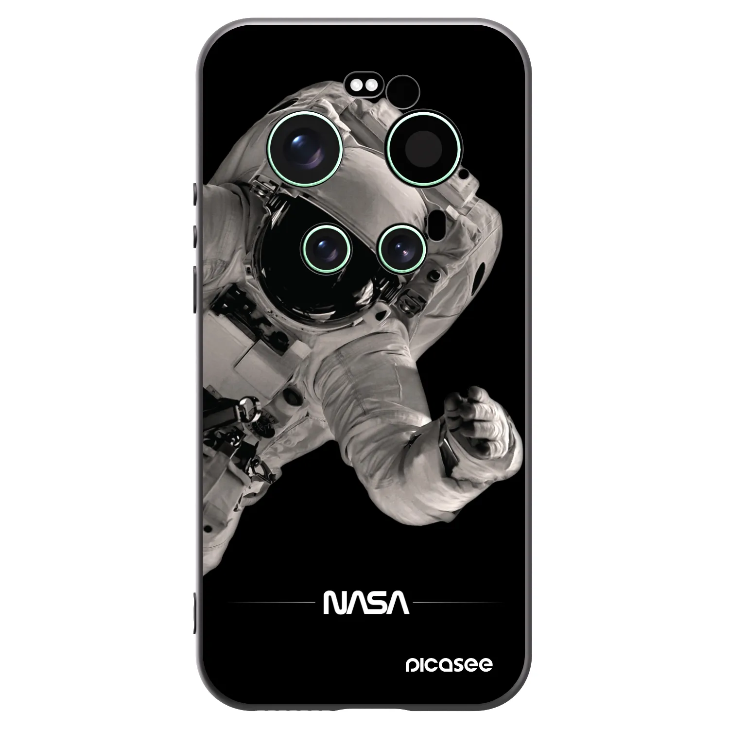 Picasee Xiaomi 17 Ultra Hülle - Schwarzes Silikon - Astronaut Big
