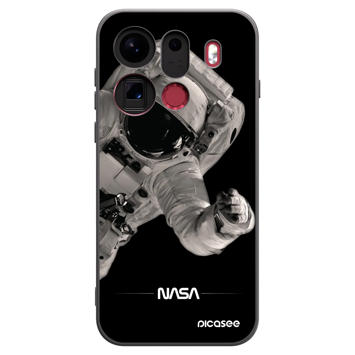 Picasee OPPO Find X9 Pro Hülle - Schwarzes Silikon - Astronaut Big