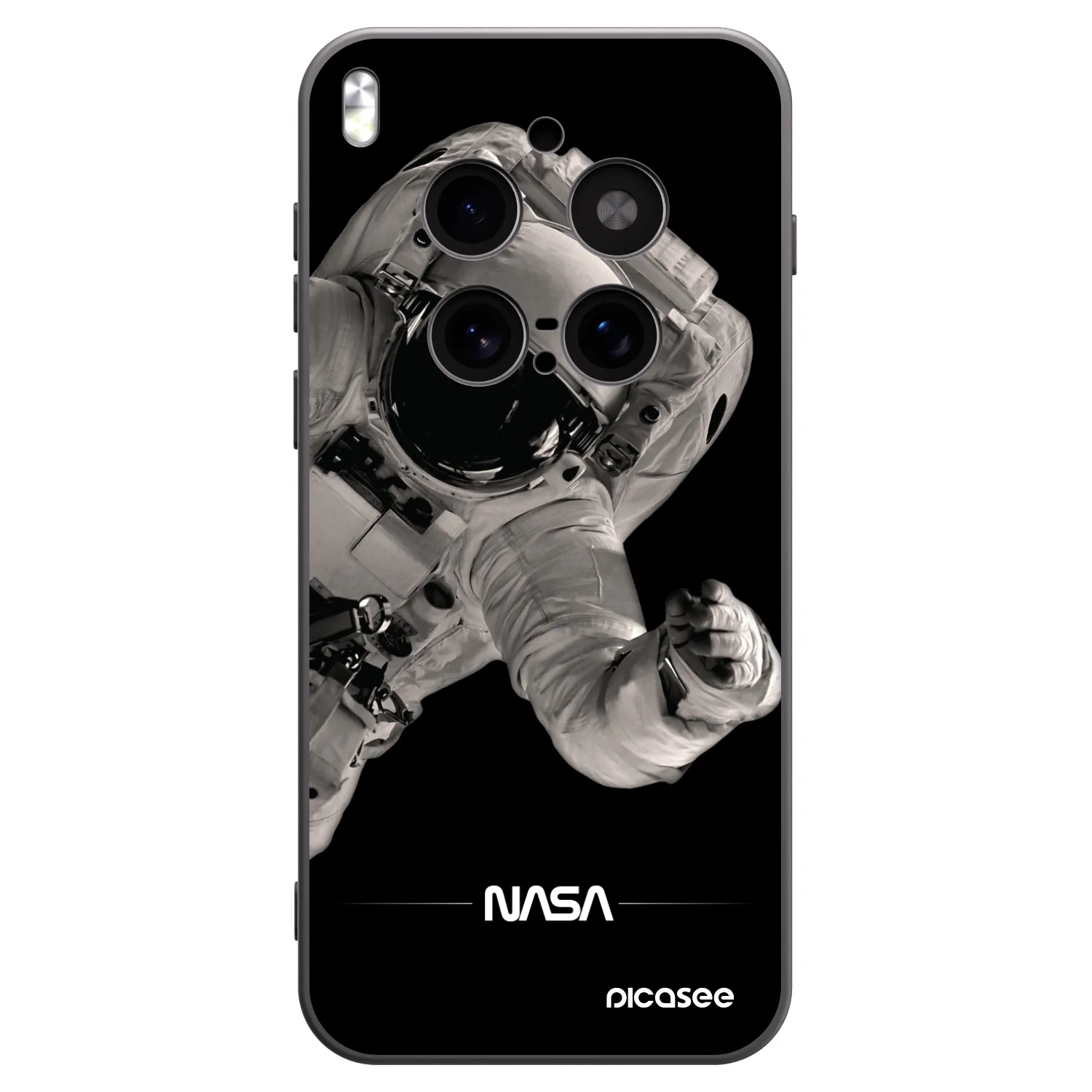 Picasee Vivo X300 Pro Hülle - Schwarzes Silikon - Astronaut Big