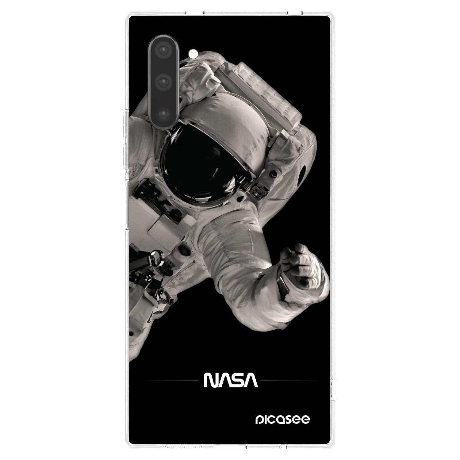 Picasee Samsung Galaxy Note 10 N970F Hülle - Transparentes Silikon - Astronaut Big