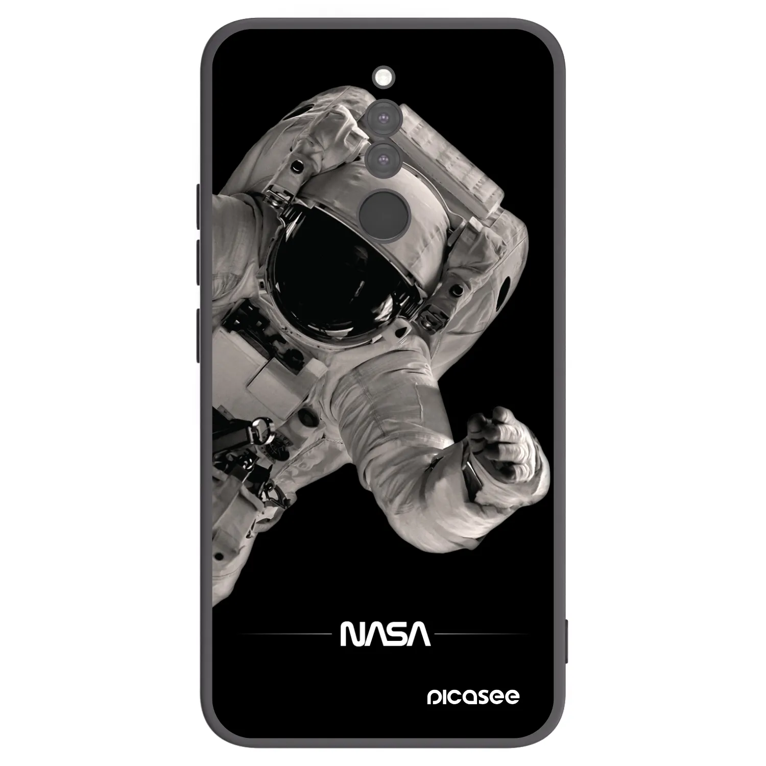 Picasee Xiaomi Redmi 8 Hülle - Schwarzes Silikon - Astronaut Big