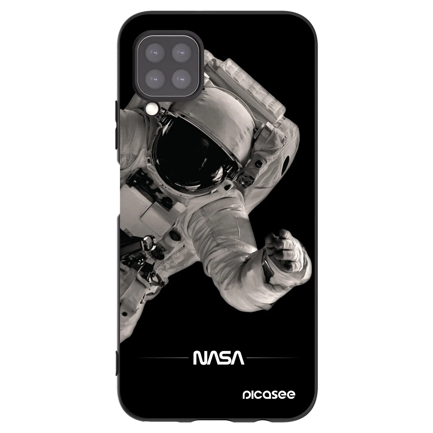 Picasee Huawei P40 Lite Hülle - Schwarzes Silikon - Astronaut Big