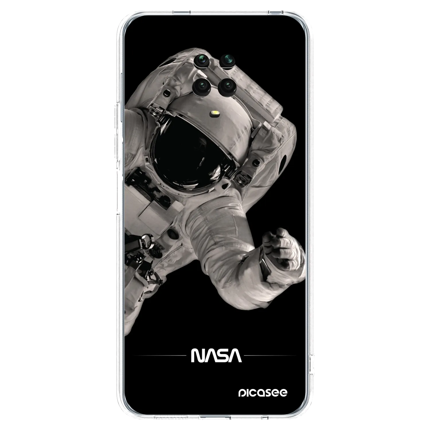 Picasee Xiaomi Redmi Note 9 Pro Hülle - Transparentes Silikon - Astronaut Big