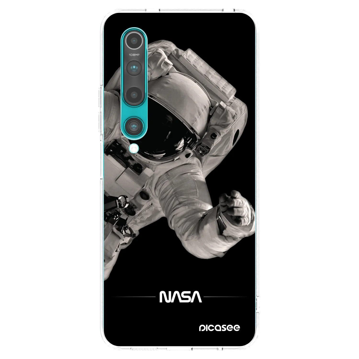 Picasee Xiaomi Mi 10 Hülle - Transparentes Silikon - Astronaut Big