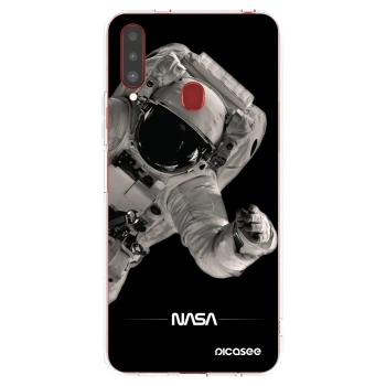 Picasee Samsung Galaxy A20s Hülle - Transparentes Silikon - Astronaut Big