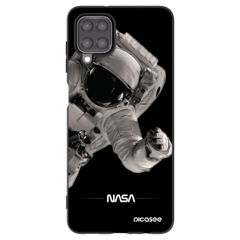 Picasee Samsung Galaxy A12 A125F Hülle - Schwarzes Silikon - Astronaut Big