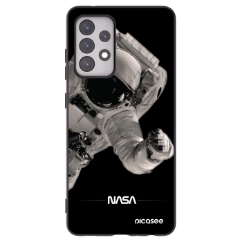 Picasee Samsung Galaxy A52 5G A525F Hülle - Schwarzes Silikon - Astronaut Big