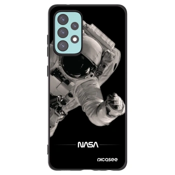 Picasee Samsung Galaxy A72 A725F Hülle - Schwarzes Silikon - Astronaut Big
