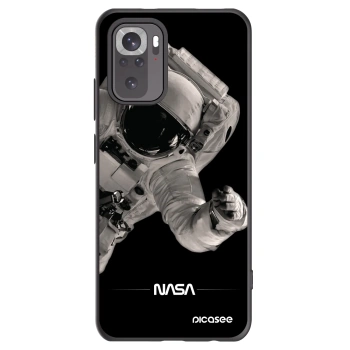 Picasee Xiaomi Redmi Note 10S Hülle - Schwarzes Silikon - Astronaut Big