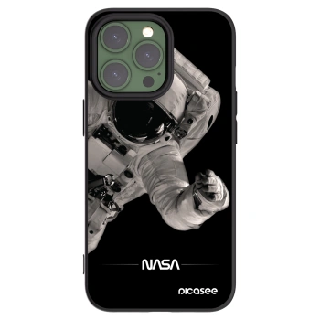 Picasee Apple iPhone 13 Pro Hülle - Schwarzes Silikon - Astronaut Big