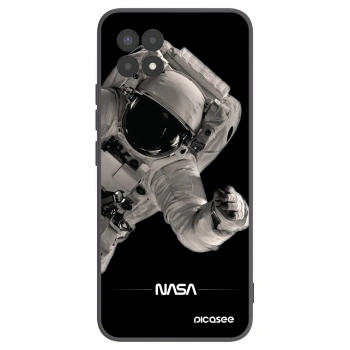 Picasee Realme 8i Hülle - Schwarzes Silikon - Astronaut Big