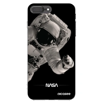 Picasee Apple iPhone 7 Plus Hülle - Transparentes Silikon - Astronaut Big
