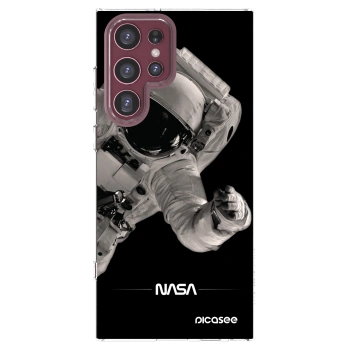 Picasee Samsung Galaxy S22 Ultra 5G Hülle - Transparentes Silikon - Astronaut Big