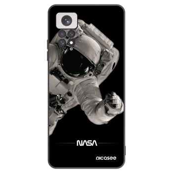 Picasee Xiaomi Redmi Note 11 Hülle - Schwarzes Silikon - Astronaut Big