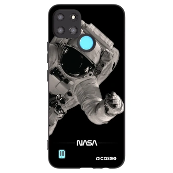 Picasee Realme C21Y Hülle - Schwarzes Silikon - Astronaut Big