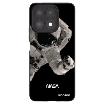 Picasee Honor X8a Hülle - Schwarzes Silikon - Astronaut Big