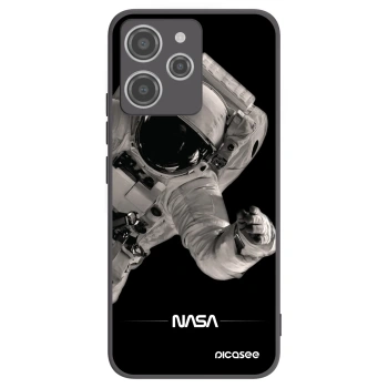 Picasee Xiaomi Redmi 12 4G Hülle - Schwarzes Silikon - Astronaut Big