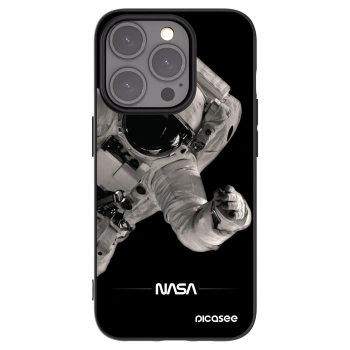 Picasee Apple iPhone 15 Pro Hülle - Schwarzes Silikon - Astronaut Big