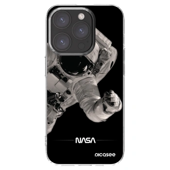 Picasee Apple iPhone 15 Pro Hülle - Transparentes Silikon - Astronaut Big