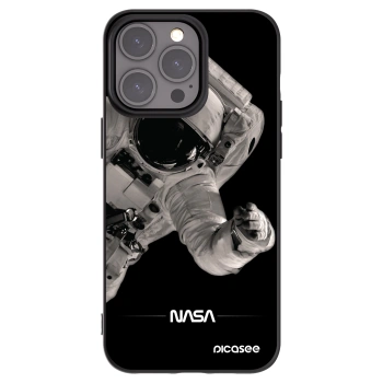 Picasee Apple iPhone 15 Pro Max Hülle - Schwarzes Silikon - Astronaut Big