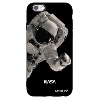 Picasee Apple iPhone 6/6S Hülle - Schwarzes Silikon - Astronaut Big