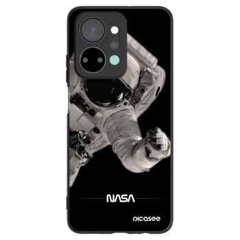 Picasee Honor X7a Hülle - Schwarzes Silikon - Astronaut Big