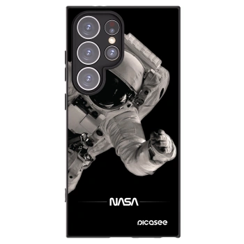 Picasee Samsung Galaxy S24 Ultra S928B 5G Hülle - Schwarzes Silikon - Astronaut Big