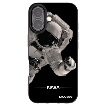 Picasee Apple iPhone 16 Hülle - Schwarzes Silikon - Astronaut Big