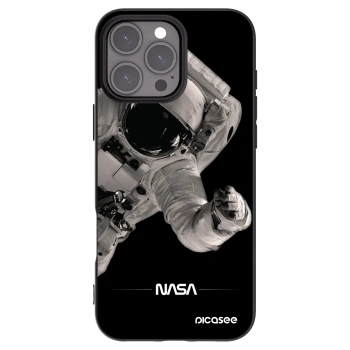 Picasee Apple iPhone 16 Pro Max Hülle - Schwarzes Silikon - Astronaut Big