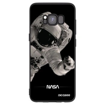 Picasee Samsung Galaxy S8 G950F Hülle - Schwarzes Silikon - Astronaut Big