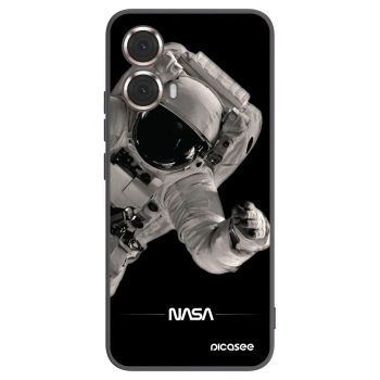 Picasee Motorola Moto G85 Hülle - Schwarzes Silikon - Astronaut Big