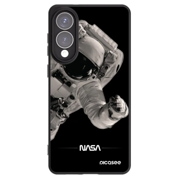 Picasee Samsung Galaxy S25 Edge 5G Hülle - Schwarzes Silikon - Astronaut Big
